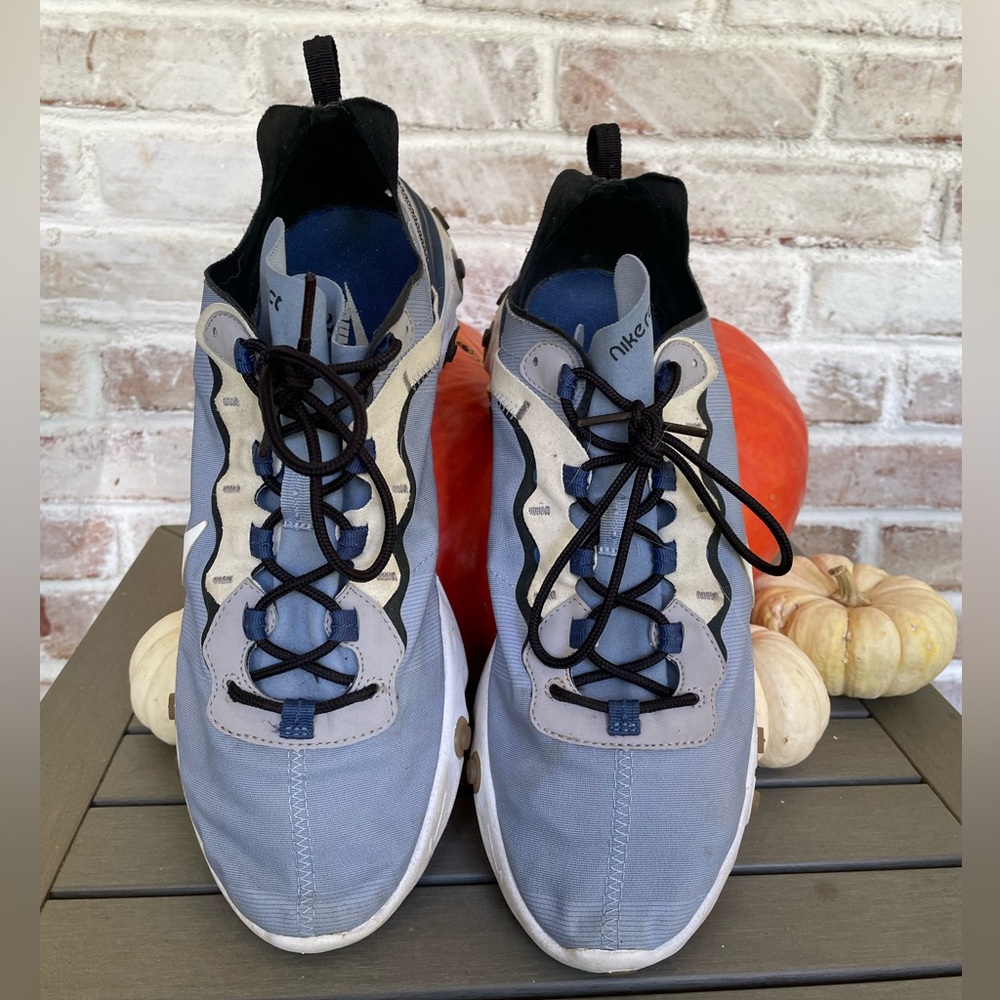2019 Nike React Element 55 Indigo Fog Blue White … - image 4
